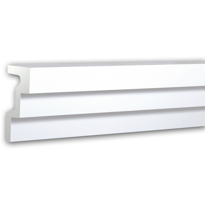 Profhome Decor - Cornice Moulding 150262 ative Moulding Crown Moulding Coving Cornice contemporary design white 2 m - white