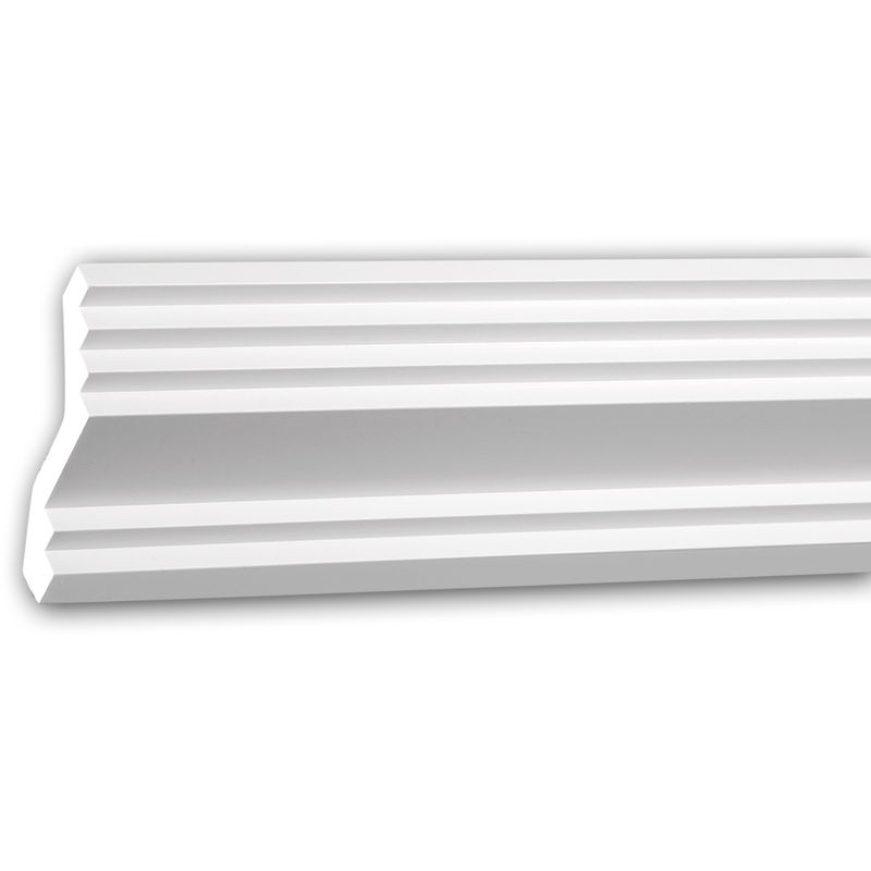 Profhome Decor - Cornice Moulding 150276 ative Moulding Crown Moulding Coving Cornice contemporary design white 2 m - white