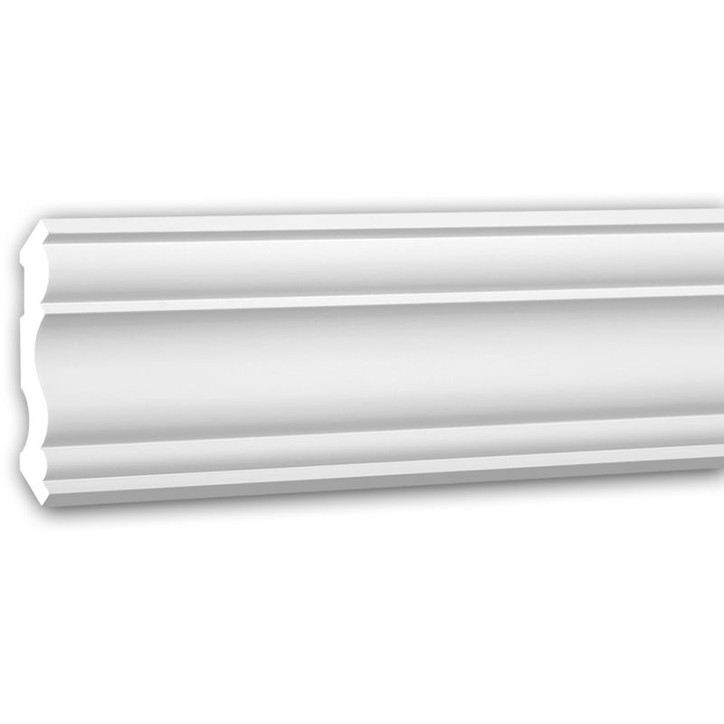 Profhome Decor - Cornice Moulding 150293 ative Moulding Crown Moulding Coving Cornice Neo-Classicism style white 2 m - white