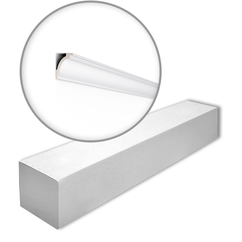 Z16-box arstyl Noel Marquet 1 Box 24 pieces Cornice moulding Moulding for indirect lighting timeless classic design white 48 m - white - NMC