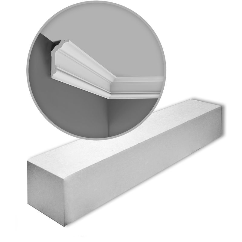 Orac - Decor CX176-box axxent 1 Box 24 pieces Cornice mouldings 48 m - white