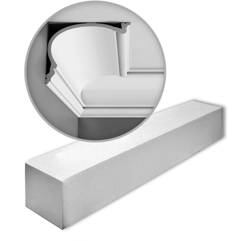 1 Box 6 pieces Cornices Mouldings 12 m Orac Decor C343 luxxus - white