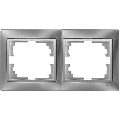 Cornice orizzontale per 2 elementi argento 154x81x10mm SOLERA ERP72AU