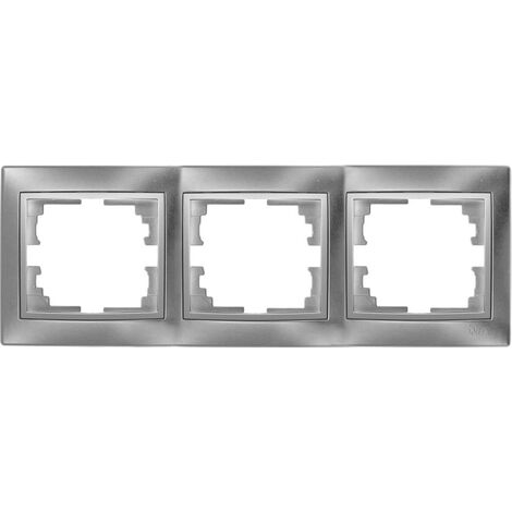 Cornice orizzontale per 3 elementi argento 225x81x10mm SOLERA ERP73AU