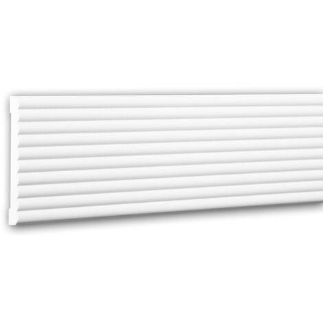 PROFHOME DECOR Cornice Parete 151374 Profhome modanatura tipo stucco fregio design moderno bianco 2 m