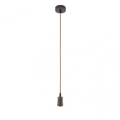 Cornice pensile a soffitto “Puja” con altezza regolabile E27 (220/240V) IP20 in metallo marrone