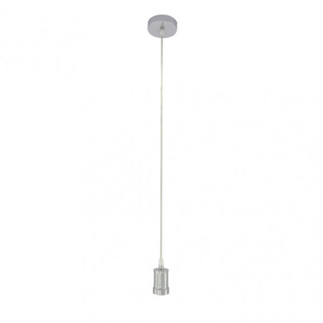 Cornice pensile a soffitto “Puja” con altezza regolabile E27 (220/240V) IP20 realizzata in metallo colore cromo