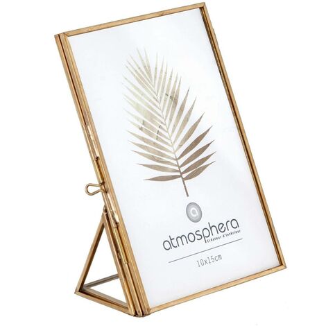 Cornice per foto in metallo dorato Mood 10x15cm - Atmosphera créateur d'intérieur