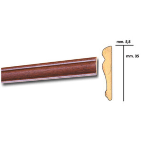 CORNICE PER PARATI 5,5X35 BAROCCO 200 CM MOGANO- 25,0 pz