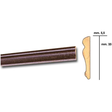 Cornice Per Parati 5,5X35 Barocco 200 Cm Noce Scuro - 25 Pz