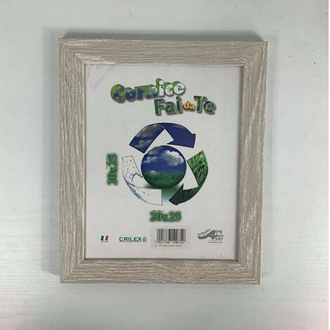 Cornice porta foto in legno vetro in crilex 21x29,7 cm grigio chiaro