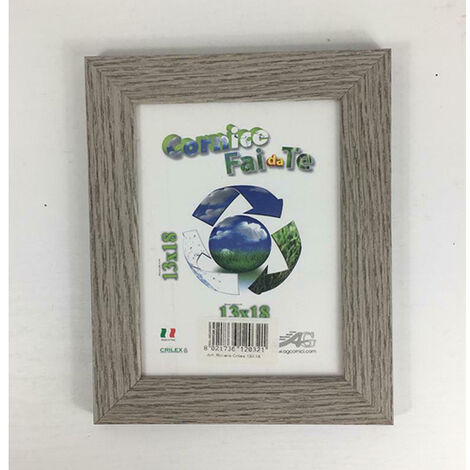 Cornice porta foto in legno vetro in crilex 29,7x42 cm grigio scuro