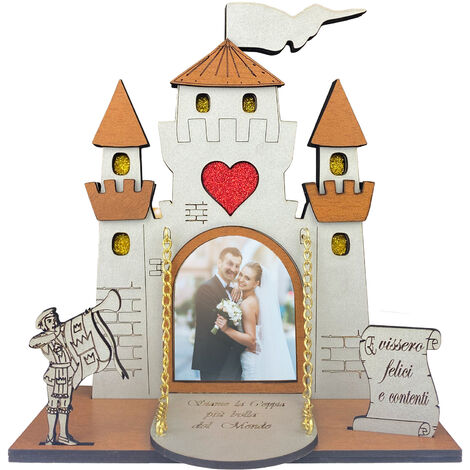 Cornice Portafoto A Forma Di Castello Matrimonio Idea Regalo