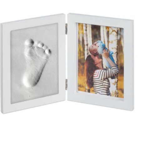 Cornice portafoto bimbo con calco in gesso