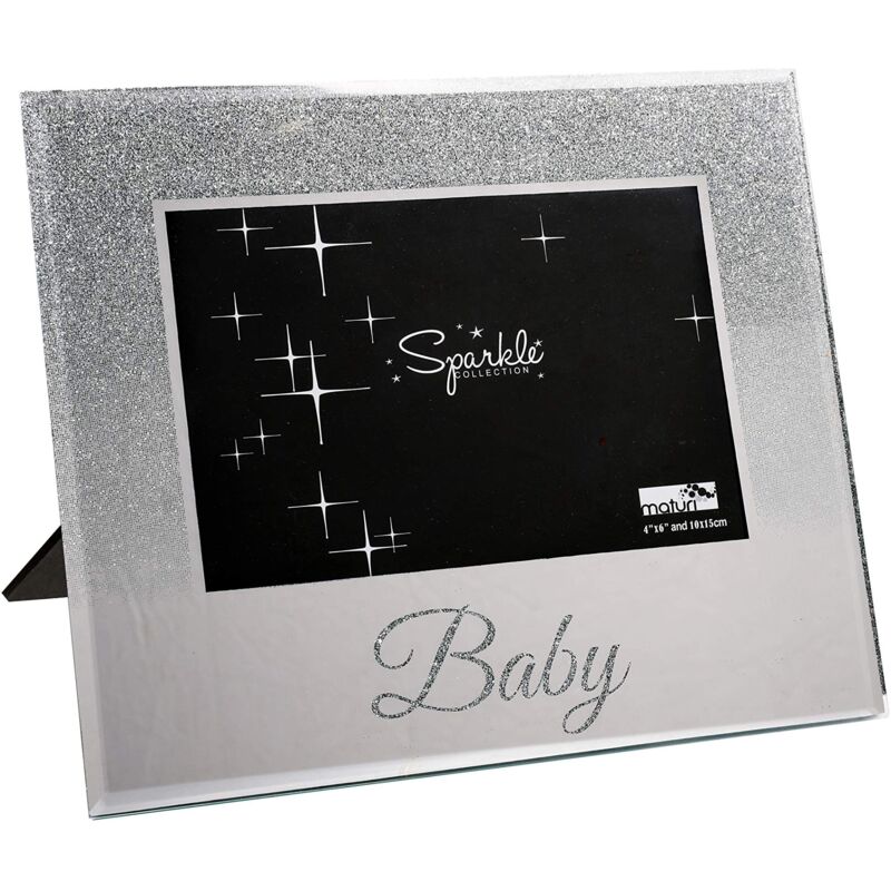 Cornice portafoto Maturi con glitter argento