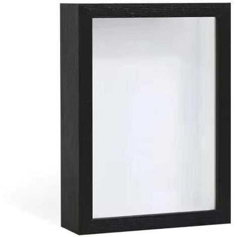 Cornice portafoto minimalista 3D cava da 20 cm (8 pollici) fai da te - Nera