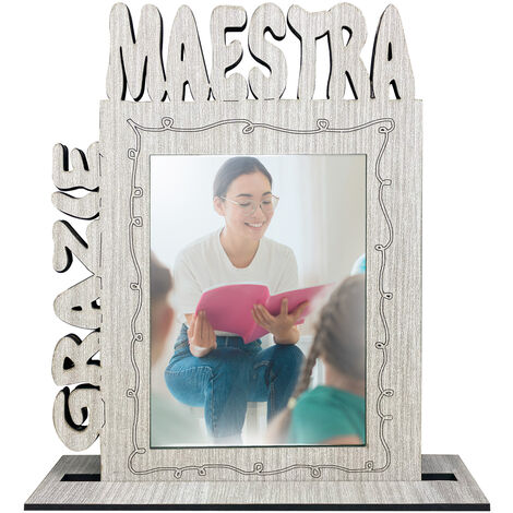 Cornice Portafoto Realizzata A Mano Prodotto Italiano Ottima Idea Regalo Moderna Grazie Maestra