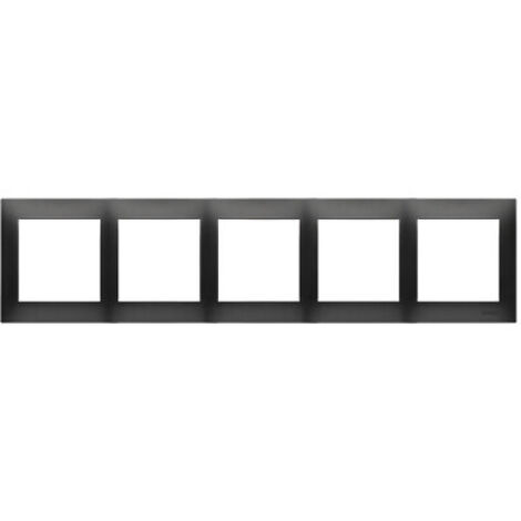Cornice PREMIUM a 5 posti IP20 / IP44, nero opaco Simon54
