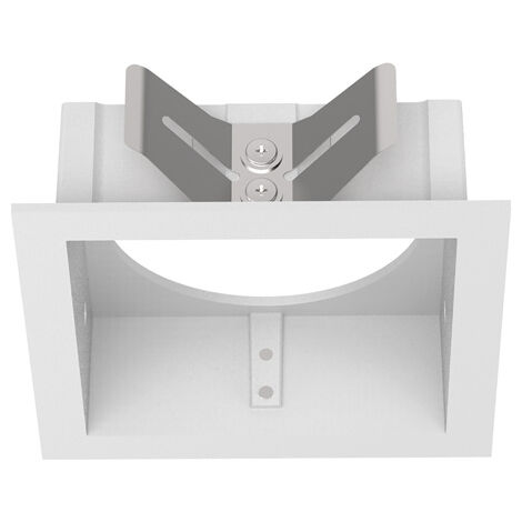 Cornice Quadrata Singola A Incasso Contemporanea Bento Metallo Bianco
