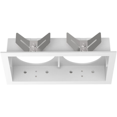 Cornice Rettangolare Doppia A Incasso Contemporanea Bento Metallo Bianco