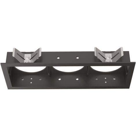 Cornice Rettangolare Tripla A Incasso Contemporanea Bento Metallo Nero