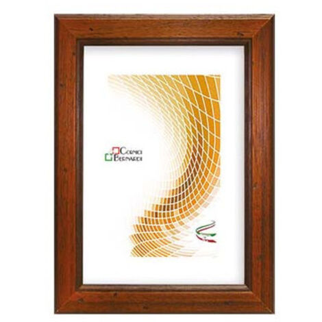 Cornice Rustica in Noce con Vetro Molato 35x50 cm