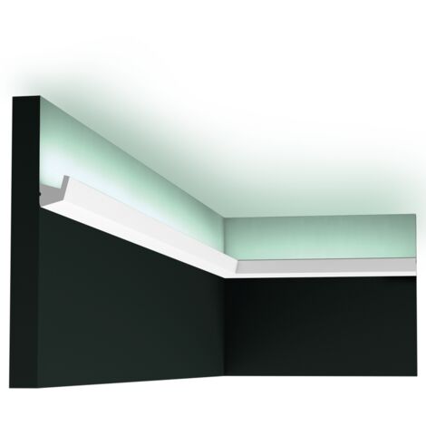 Cornice soffitto parete Orac Decor CX189 AXXENT cornice per illuminazione indiretta modanatura tipo stucco design moderno bianco 2 m