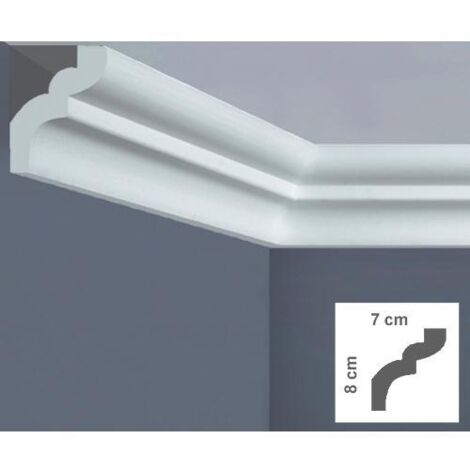 CORNICE SOFFITTO POLISTIRENE MM 70X80 2MT """I 785 BOVELACCI""".