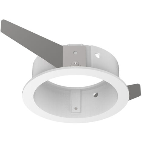 Cornice Tonda Singola A Incasso Contemporanea Bento Metallo Bianco