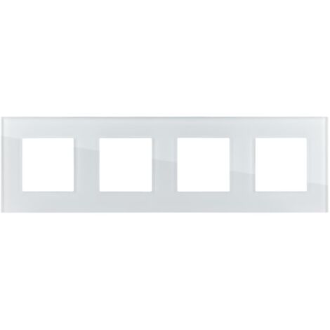 Cornice Vetro 4 Moduli Modern Bianco
