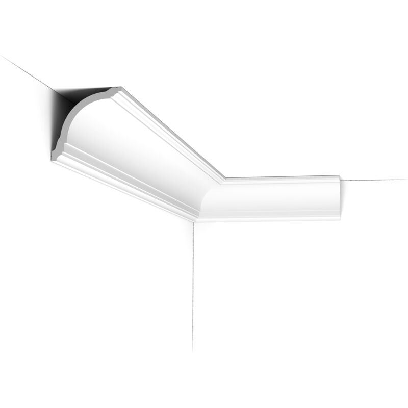 CX199 Corniche plafond Orac Decor - 8x8x200cm (h x p x l) - corniche décorative polymère Pack 2 pièces