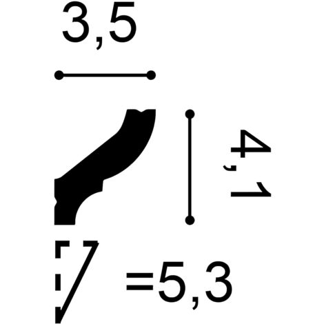Corniche Moulure Cimaise Décoration de stuc Orac Decor CB501 BASIXX Profil décoratif du mur 2 m