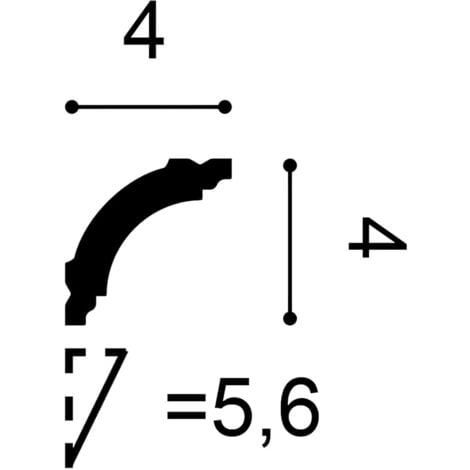 Corniche Moulure Cimaise Décoration de stuc Orac Decor CB510 BASIXX Profil décoratif du mur 2 m