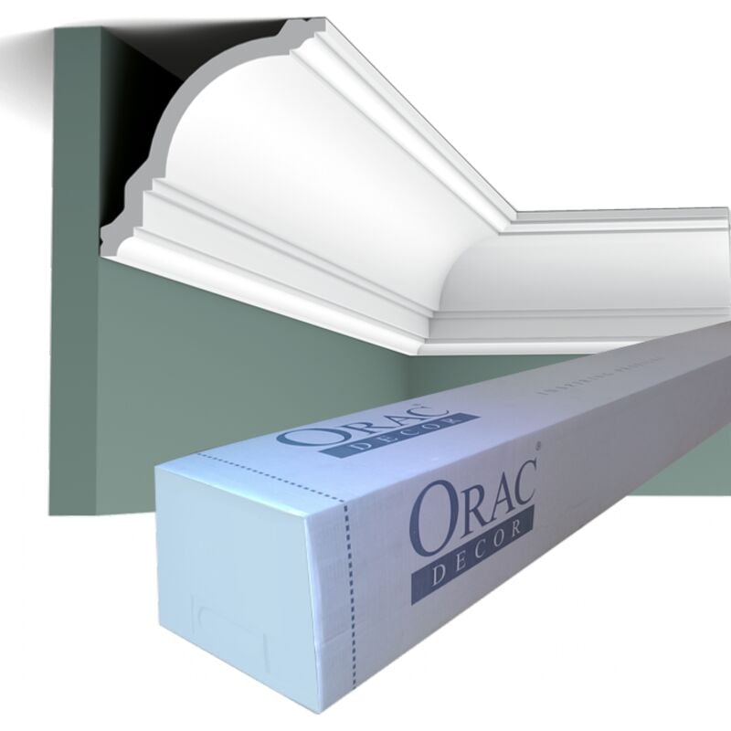 CX106 Corniche plafond Orac Decor - 12x12x200cm (h x p x l) - moulure décorative polymère Carton complet