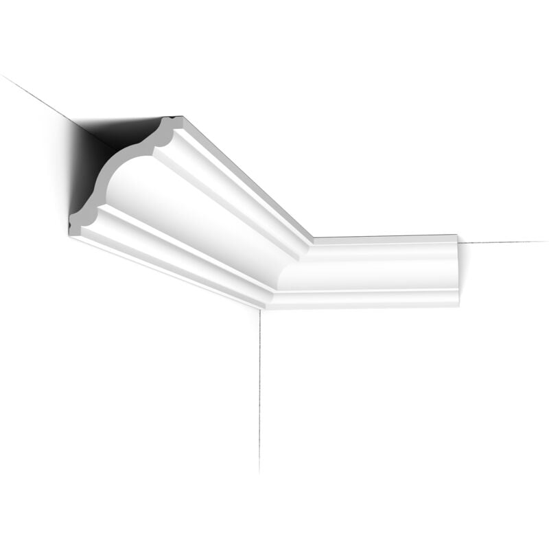 CX123 Corniche plafond Orac Decor - 8x8x200cm (h x p x l) - moulure décorative polymère Carton complet