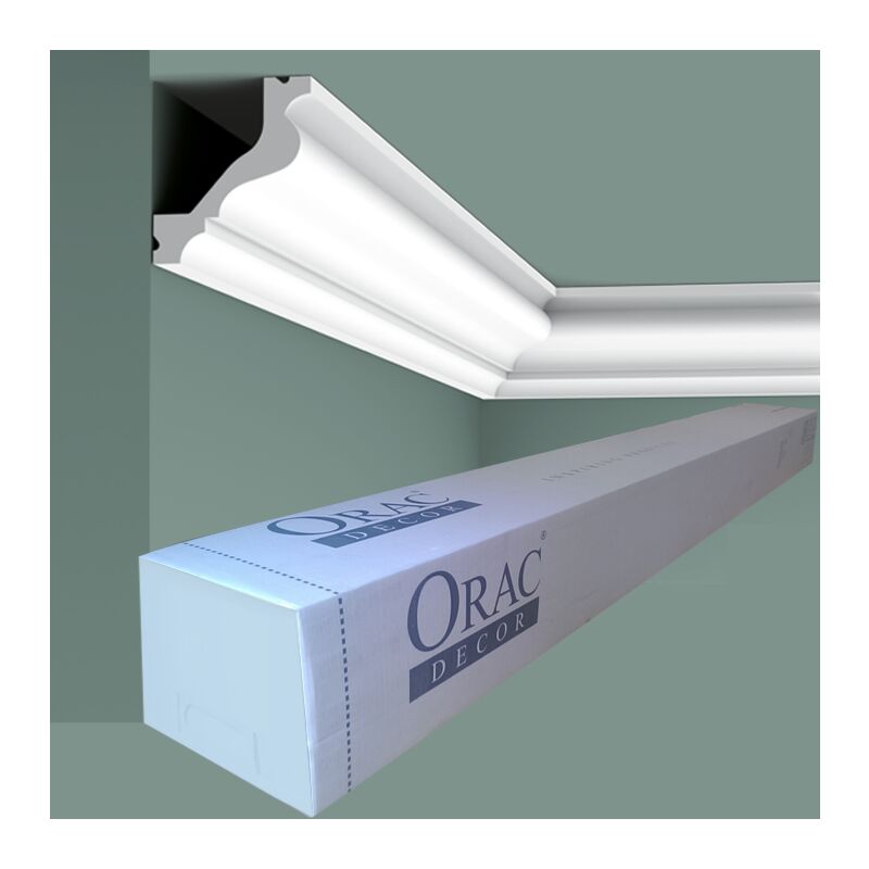 C200 Corniche plafond Orac Decor - 6,5x5,5x200cm (h x p x l) - moulure décorative polyuréthane Carton complet