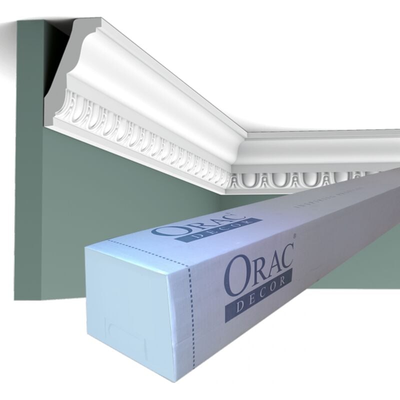 C212 Corniche plafond Orac Decor - 7,5x4x200cm (h x p x l) - moulure décorative polyuréthane Carton complet