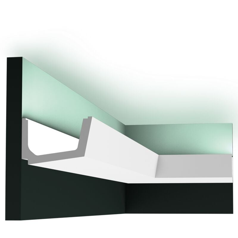 C357 Corniche plafond pour éclairage indirect Orac Decor - 7,5x11x200cm (h x p x l) - moulure décorative polyuréthane a l unité