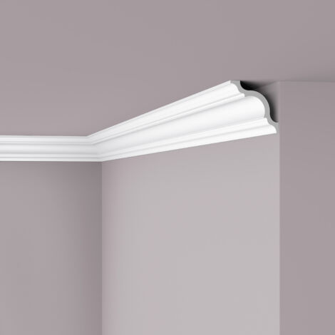 NMC – Moulure de plafond polystyrène 110mm x 2000mm – Résistante à l'humidité – Finition prétraitée blanche – 1 pièce