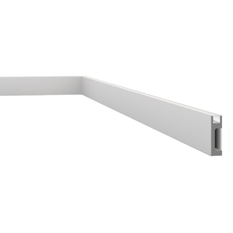 Plinthe NMC IL10 wallstyl Noel Marquet Moulure décorative Corniche de plafond Éclairage indirect design moderne diffuseur de lumière compris gris 2 m