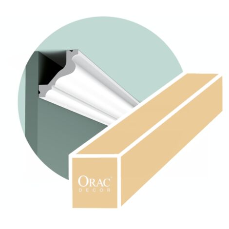 Corniche - Orac Decor - L200xp5.7xH6.5cm - Carton de 16 mètres - C200 - L200 x H6,5 x L5,7 cm - ORAC DECOR