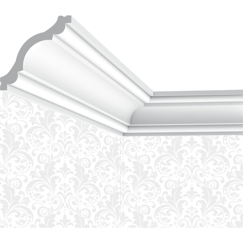 Corniche plafond Cimaises et Plus C08 - 8x8x200cm (h x p x L) - moulure décorati