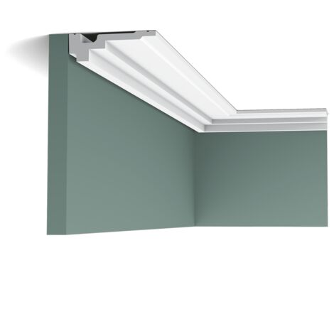 Orac – Corniche plate C355 en Purotouch® – Longueur 200 cm – Hauteur 3,5 cm – Profondeur 11 cm – Adaptable à tous les styles d'intérieur - L200xp11