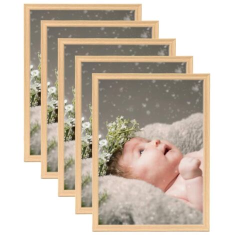 Cornici Foto Collage 5 pz per Tavolo Rovere Chiaro 13x18 cm vidaXL