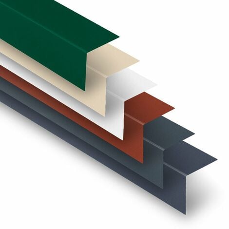 Cornière 80x80 angle sortant 90° acier laqué 2100 mm  Coloris: Blanc  RAL 9010