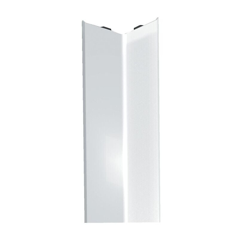 Cornière adhésive de protection d'angle acier revêtu pvc blanc 25 x 25 x 3000 mm Dinac