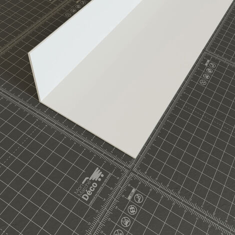 Cornière Asymétrique PVC - Blanc - 6 x 10 cm - Blanc