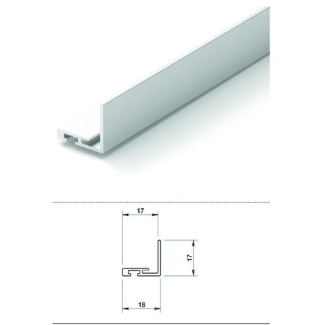 Cornière basse de placard coulissant CCLA/25 - 2550 mm - blanc - SEED GAMMISTE