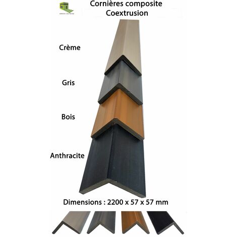 Cornière PVC blanc 40x10x2/1m Rubrique(Planchette - Profilé)