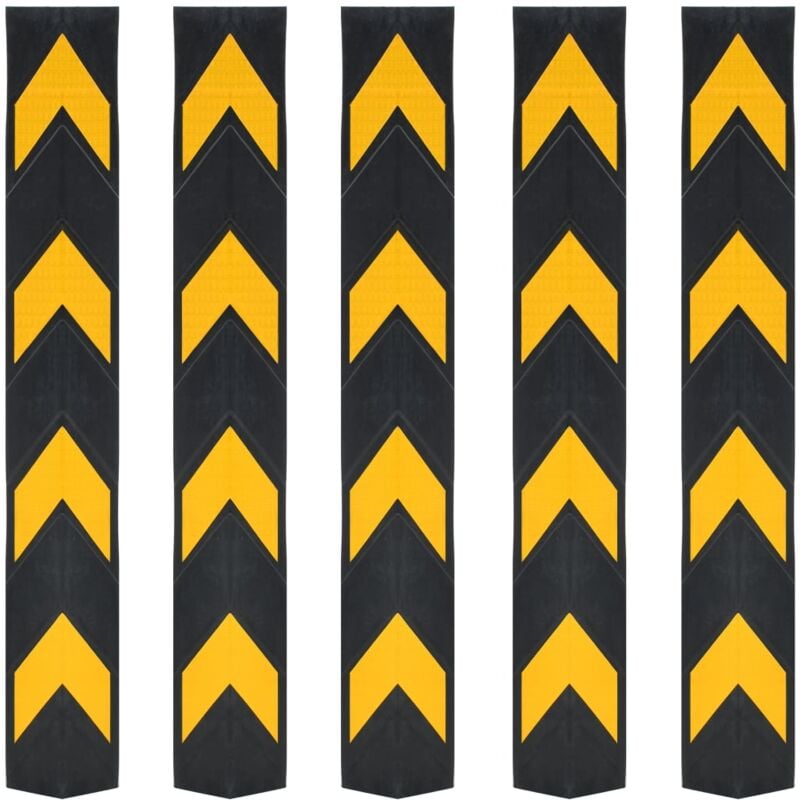 Vidaxl - Cornière de protection réfléchissante 5 pcs Caoutchouc 80 cm
